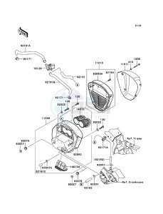 VN2000 CLASSIC VN2000H8F GB XX (EU ME A(FRICA) drawing Air Cleaner