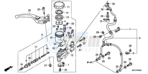 CB1000R9 France - (F / CMF) drawing FR. BRAKE MASTER CYLINDER (CB1000R)