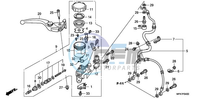 FR. BRAKE MASTER CYLINDER (CB1000R)