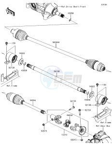 MULE PRO-DXT KAF1000BJF EU drawing Drive Shaft-Propeller