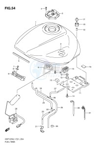 GSF1250 (E21) Bandit drawing FUEL TANK (GSF1250L1 E21)