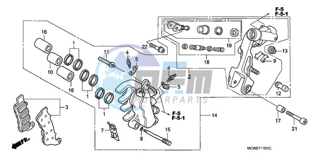 L. FRONT BRAKE CALIPER