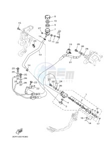 MT09A MT-09 ABS 900 (2DRR) drawing REAR MASTER CYLINDER