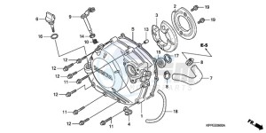 CBR125RWA Australia - (U / WH) drawing RIGHT CRANKCASE COVER