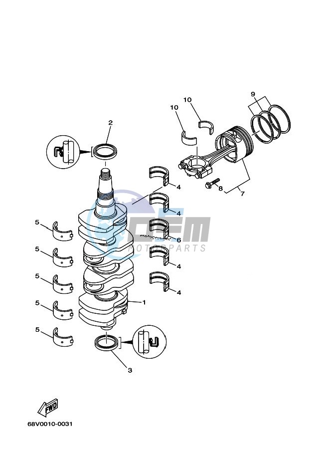 CRANKSHAFT--PISTON