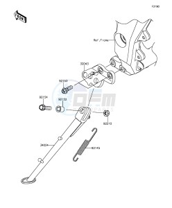 Z1000SX_ABS ZX1000MEF FR GB XX (EU ME A(FRICA) drawing Stand(s)