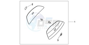 CBF600NA9 France - (F / ABS CMF) drawing 29 LITRE PANNIER COLOUR PANEL SET Y-200P