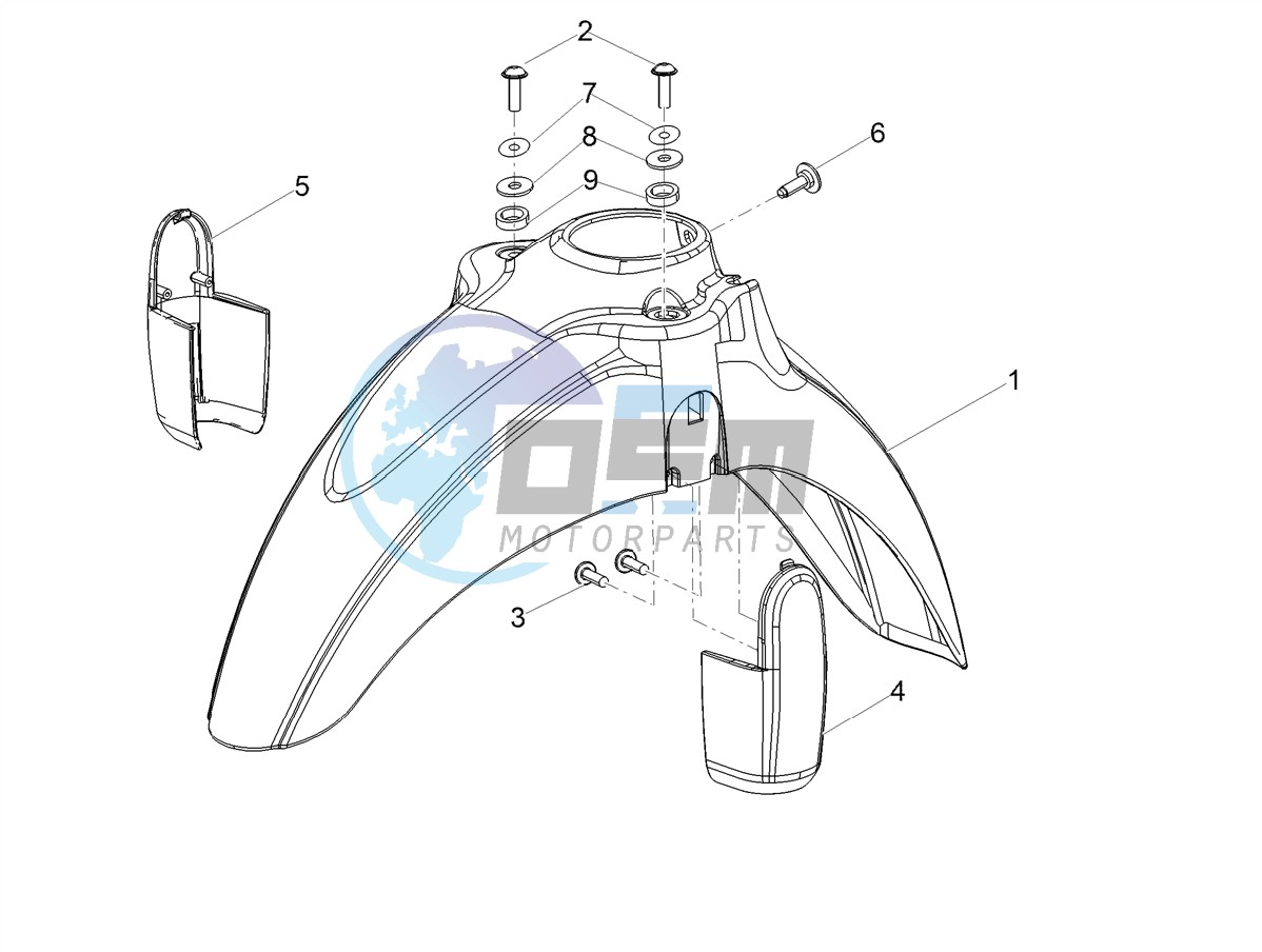 Front mudguard-Pillar