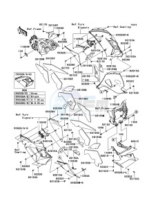 ZZR1400 ABS ZX1400B6F FR GB XX (EU ME A(FRICA) drawing Cowling Lowers