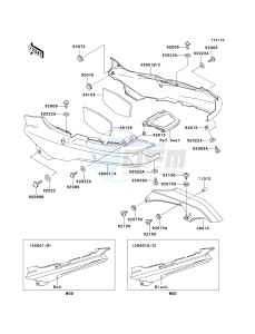 ZX 1100 E [GPZ 1100] (E1-E3) [GPZ 1100] drawing SIDE COVERS_CHAIN COVER-- ZX1100-E2_E3- -