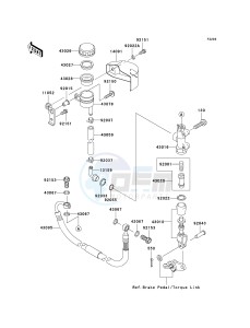 VN 1600 G [VULCAN 1600 NOMAD] (6F) G6F drawing REAR MASTER CYLINDER