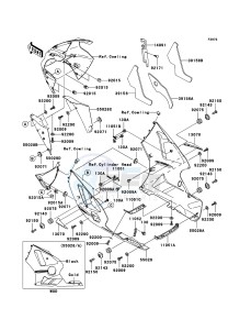 NINJA ZX-12R ZX1200B6F FR GB XX (EU ME A(FRICA) drawing Cowling Lowers