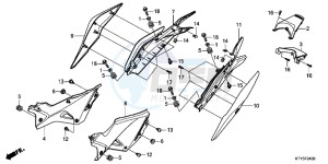 CBR125RTD CBR125RT UK - (E) drawing SIDE COVER