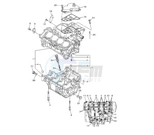 XJ6-FA DIVERSION ABS 600 drawing CRANKCASE