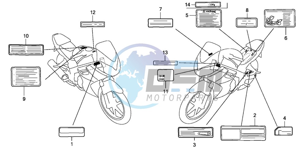 CAUTION LABEL (CBR125R/RS/RW5/RW6/RW8)