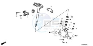 TRX500FAA Europe Direct - (ED) drawing STEERING SHAFT