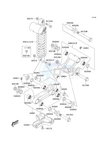 KSF 400 A [KFX400) (A1-A3) [KFX400) drawing REAR SUSPENSION