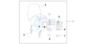 CBF600NA9 UK - (E / ABS MKH) drawing FLY SCREEN