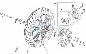 GPR - 50 cc VTHRF1A1A Euro 2 2T LC drawing Front wheel (Positions)