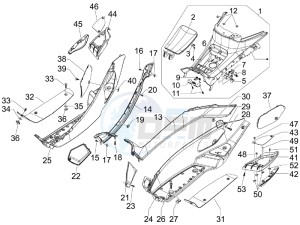 Fuoco 500 4t-4v ie e3 LT 800 drawing Central cover - Footrests