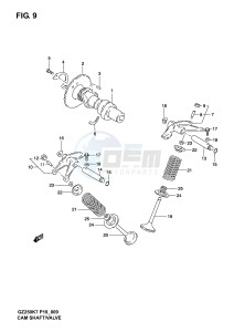 GZ250 (P19) drawing CAM SHAFT VALVE