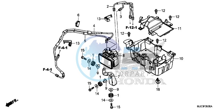 ABS MODULATOR/ TRAY