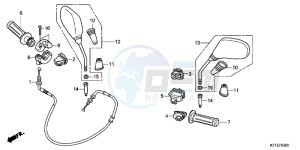 SH125C drawing SWITCH/CABLE/MIRROR