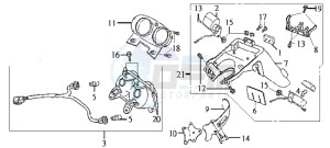 JET ONE 50 drawing TAIL LIGHT - INDICATORS - REAR MUDGUARD