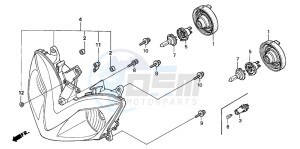 CBR600F drawing HEADLIGHT (2)