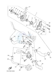 MT09A MT-09 ABS 900 (2DR7 2DR8) drawing WATER PUMP