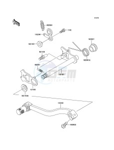 KX85 / KX85 II KX85A7F EU drawing Gear Change Mechanism