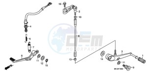 CBR600RA9 Europe Direct - (ED / ABS MME) drawing BRAKE PEDAL/CHANGE PEDAL