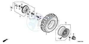 TRX250TEB drawing FRONT WHEEL