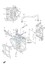 DF 9.9B drawing Cylinder Head