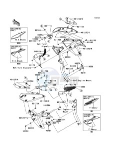 Z1000 ZR1000DCF FR GB XX (EU ME A(FRICA) drawing Cowling(Center)