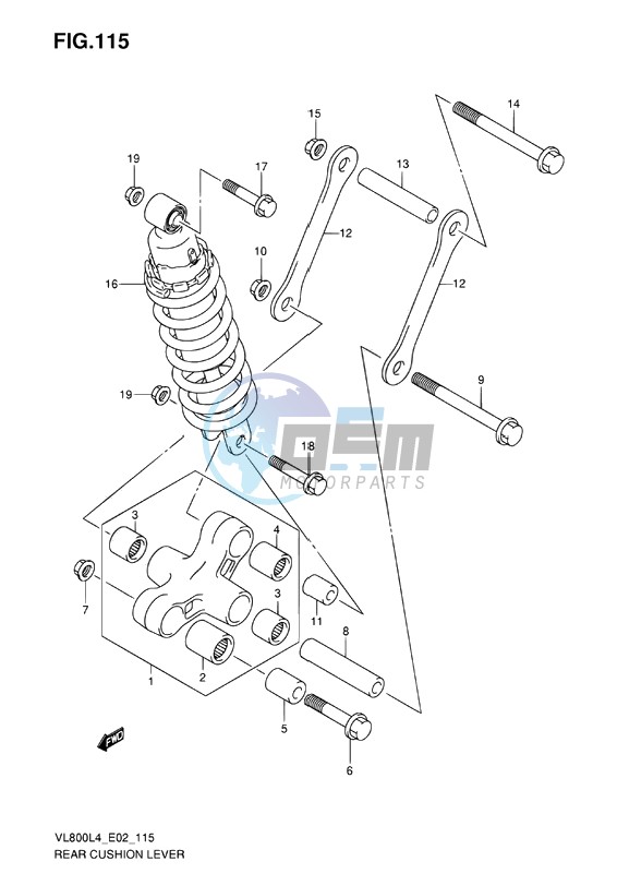 REAR CUSHION LEVER