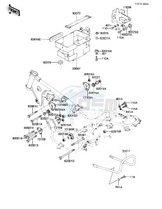 KZ 305 B [CSR BELT] (B1) [CSR BELT] drawing FRAME FITTINGS_BATTERY CASE