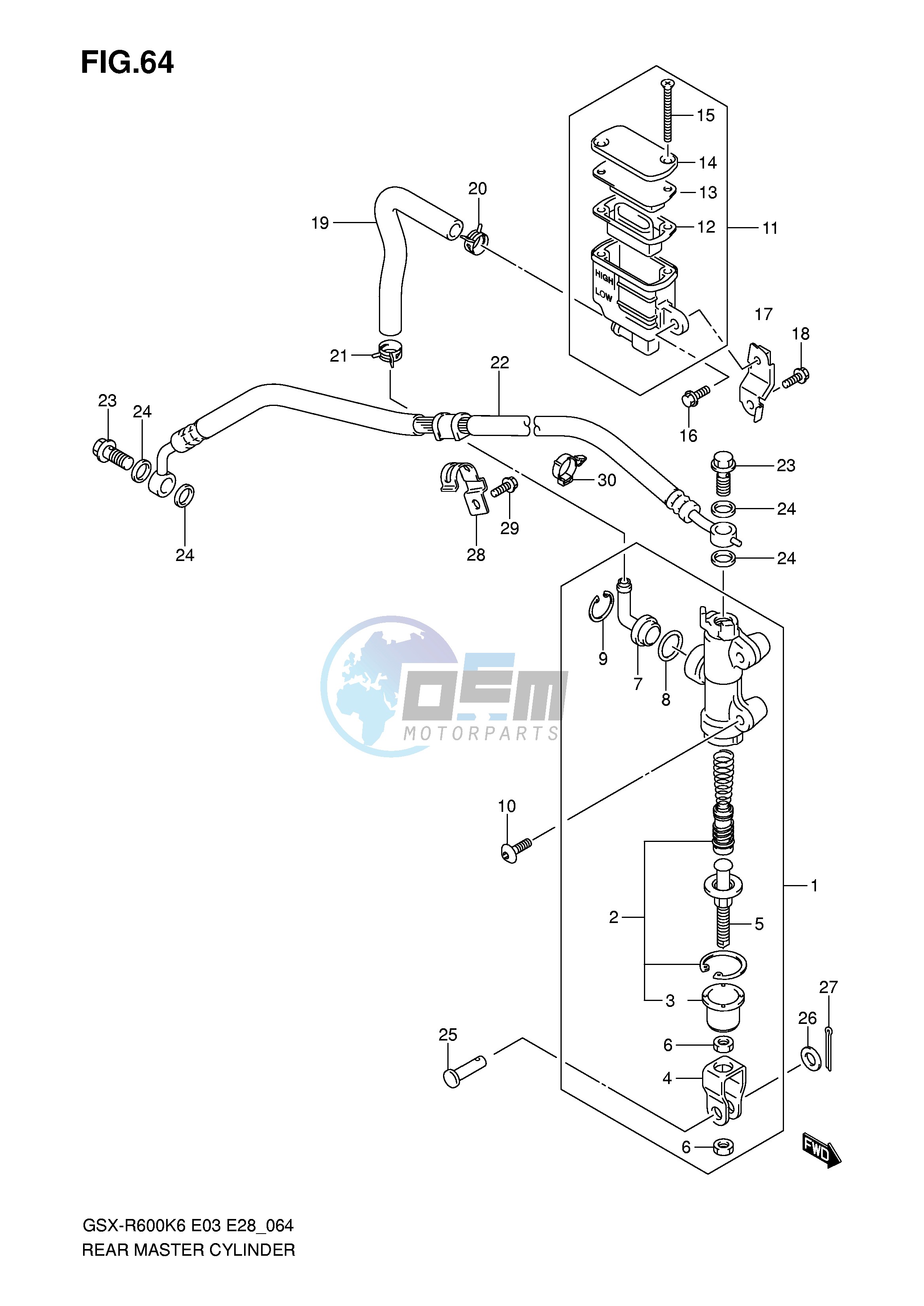 REAR MASTER CYLINDER