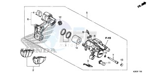 MSX125E MSX125 UK - (E) drawing REAR BRAKE CALIPER