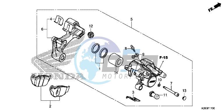 REAR BRAKE CALIPER