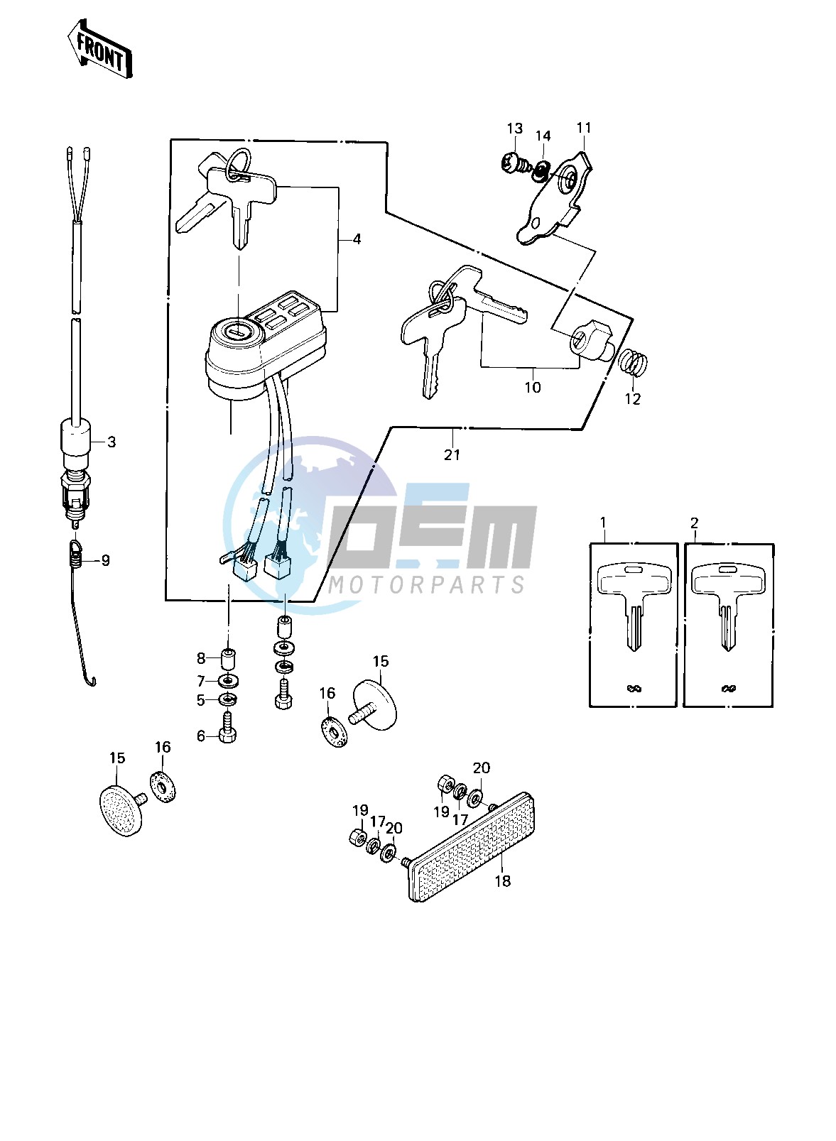 IGNITION SWITCH_LOCKS_REFLECTORS -- 80-81 KE175-D2_D3- -