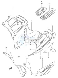 RF900R (E2) drawing UNDER COWLING BODY (MODEL W)