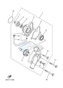 YFM450FWBD KODIAK 450 EPS (BHT5) drawing WATER PUMP