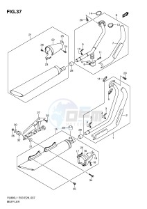 VL800 (E3-E28) VOLUSIA drawing MUFFLER (VL800L1 E3)