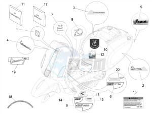 PRIMAVERA 125 4T 3V IGET IE ABS-NOABS E2-E4 (APAC) drawing Plates - Emblems