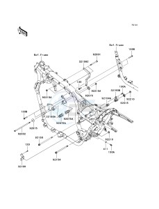 VN 1700 A [VULCAN 1700 VOYAGER] (9FA) A9FA drawing FRAME FITTINGS