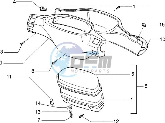 Speedometers Kms. - handlebar cover