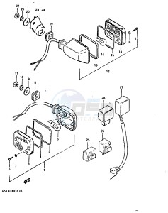 GSX1100 (Z-D) drawing TURN SIGNAL LAMP (GSX1100Z EZ D ED XD EXD)