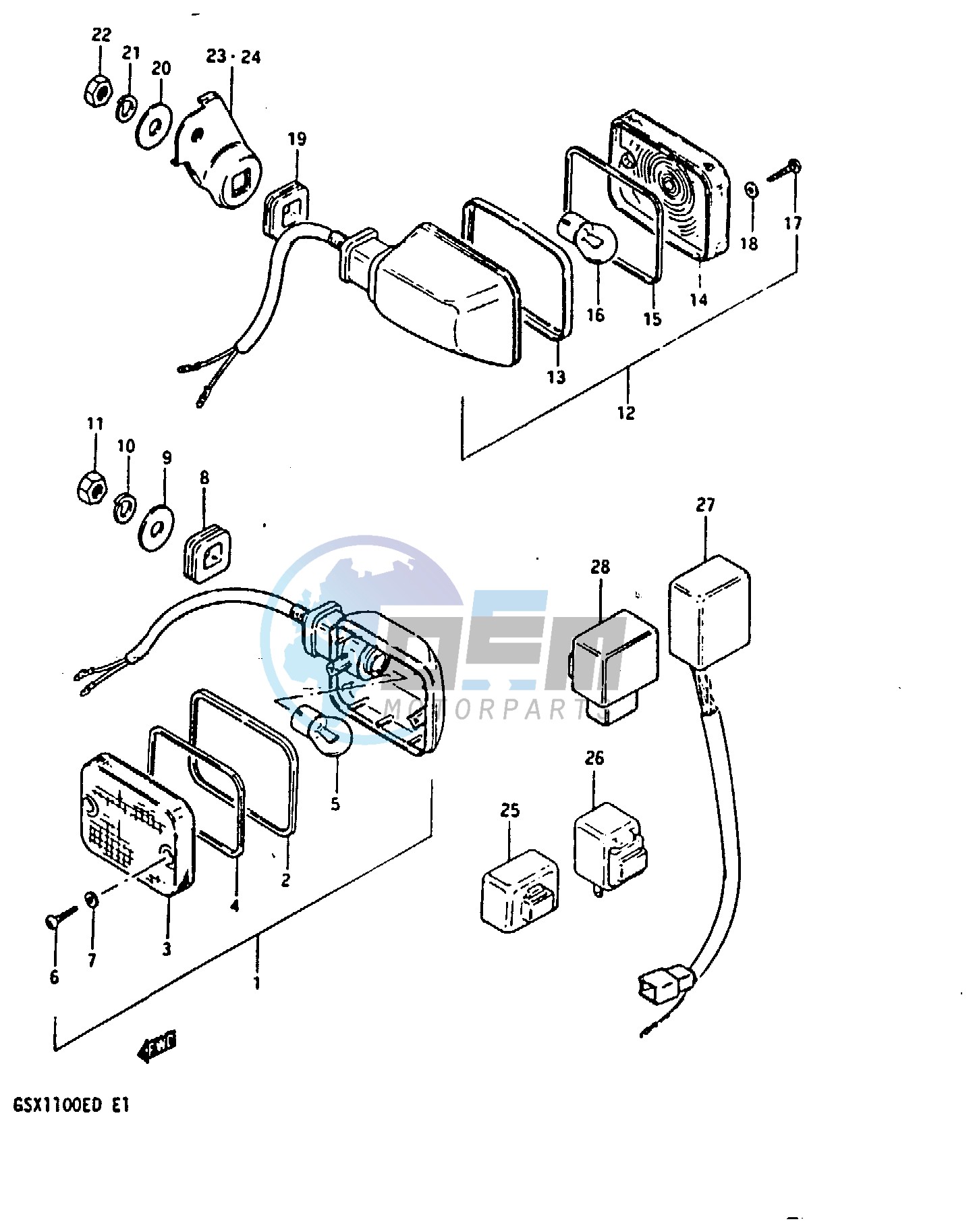 TURN SIGNAL LAMP (GSX1100Z EZ D ED XD EXD)