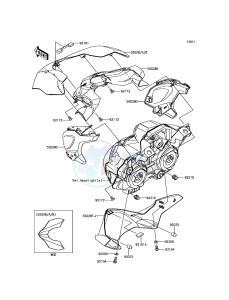 Z900 ABS ZR900BHF XX (EU ME A(FRICA) drawing Cowling